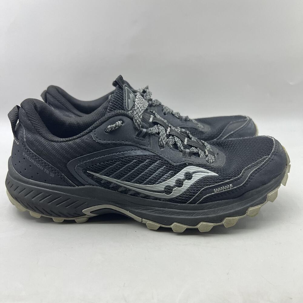 Saucony Excursion TR 15 Trail Running Shoes Men Size 8 Black Comfort Sneakers